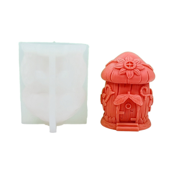 3D Svampeformet Silikoneform Huspynt Form Hus Miniatureforme