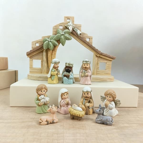 Julekrybbefigurer, Julefigur Ornament Julekrybbe Scene Statue