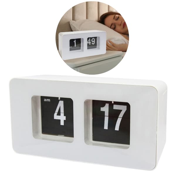 Stille drift Flipped Clock Batteridrevet Automatisk Sidevender Bordur