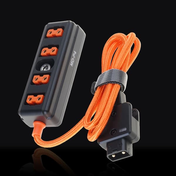Professionel D Tap Strømkabel 1 Han Til 4 Hun Splitter 14.8V Til Kamera