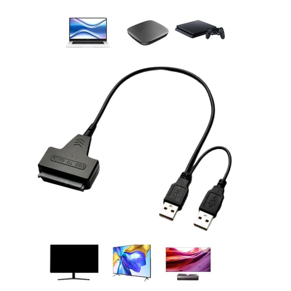 USB 2.0 - SATAIII -kiintolevyadapterikaapeli USB2.0 - SATA-kiintolevykaapeli