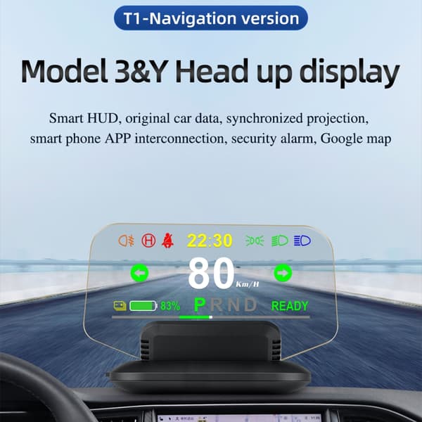 Bil HUD Head Up Overspeed Ur Måler Speedometer Advarselssystem Værktøj til