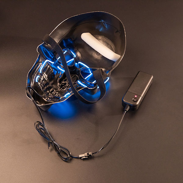 LED Glödande Masker Skull Shape Ljusmask Dansfester Bar Dance Mask PP Masker