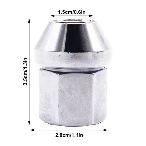 LR001381 Hjulmuttrar Set, Säkerhetslåsdesign i metall för ökad däcksäkerhet