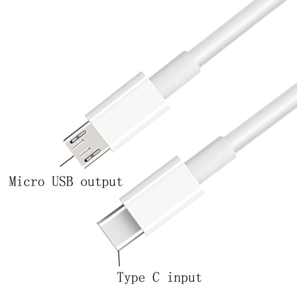 USB C til Micro USB opladerkabel dataoverførselsledning til bærbar telefon 1m