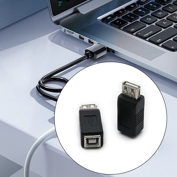 2 kpl USB2.0 Naaras - Type B Naaras -sovitin helppoon liittämiseen ja käyttöön