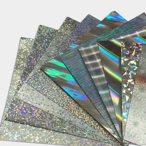 20 stk. glitrende hobbyark, skinnende plastpapir for scrapbooking