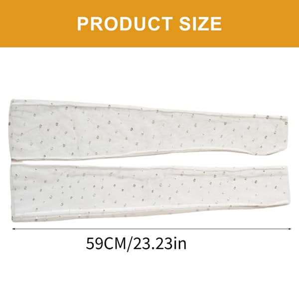 2lots Kvinnor Mesh Arm Ärmar Strass Mönster Överärmar Brudärmar