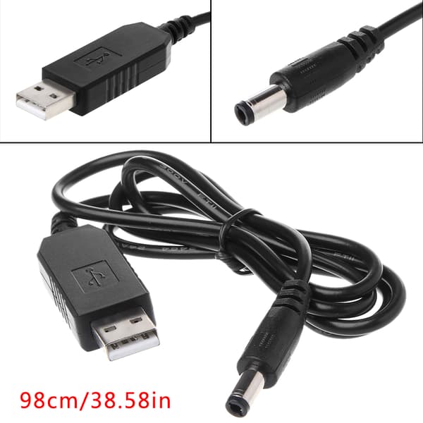 USB 5V til 8.4V strømforsyningskabel for sykkel LED for hodelykt 18650 batteri P