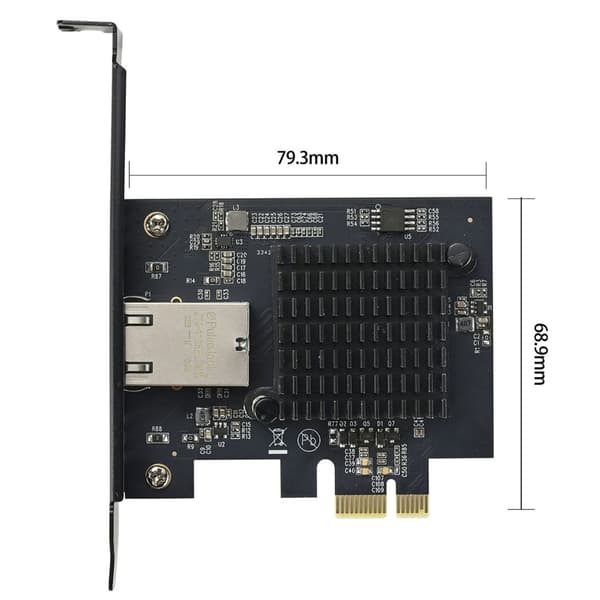 Højtydende PCIe x1 til 10 Gigabit Ethernet Adapter til Datastrømning