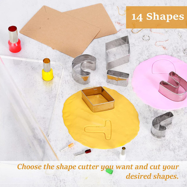 165 st Polymer Clay Cutters Set Clay Örhängen Cutters Kit med Polymer Clay Tools Örhängen Tillbehör för att göra örhängen