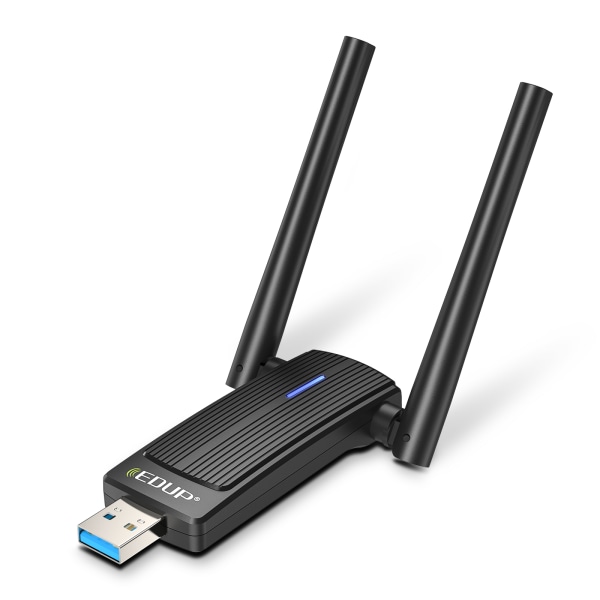 WiFi 6 USB 3.0 Dongle Adapter 1800Mbps Dual Band Wireless Network Card 2.4G / 5G WiFi Adapter USB för Windows 7/10/11 PC
