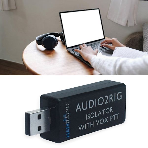 AUDIO2RIG ISOLATOR Lydkort USB Lydadapter for PC-er og Bærbare Datamaskiner Forbedrer