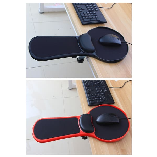 Ergonomisk Stol Arm Musematte Med 180° Rotasjon Håndleddsstøtte Sklisikker Design Red