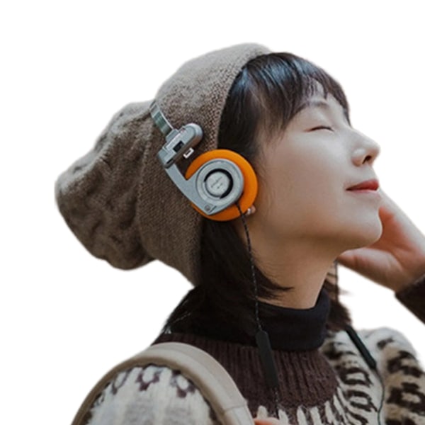Vikbara trådlösa hörlurar Bluetooth-kompatibla 5.2 HIFI Music On Ear-hörlurar Retro Snygga hopfällbara hörlurar Silver