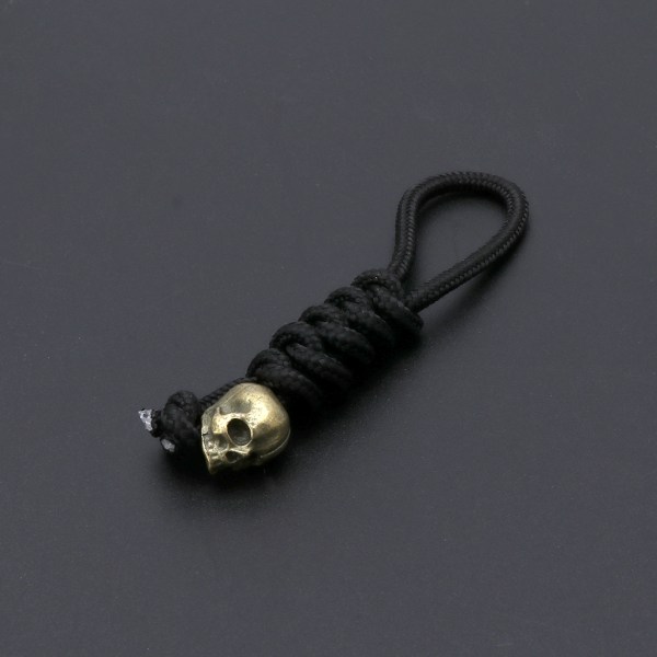 Vintage skelett skalle hänge för nyckelring vävd rep flätad nyckelring Smycken för kvinnor män Handväska handväska Mobiltelefon