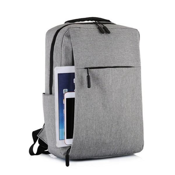 Laptopryggsäck med USB laddningsport Reseskoväska för män Kvinnor Studentbokväska med stor kapacitet Gray Upgraded version