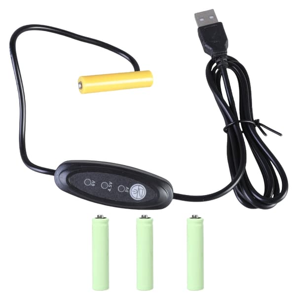 USB 5V2A til 3V/4.5V/6V 3A Falsk Batteri Eliminering Kabel Strømadapter Ledning