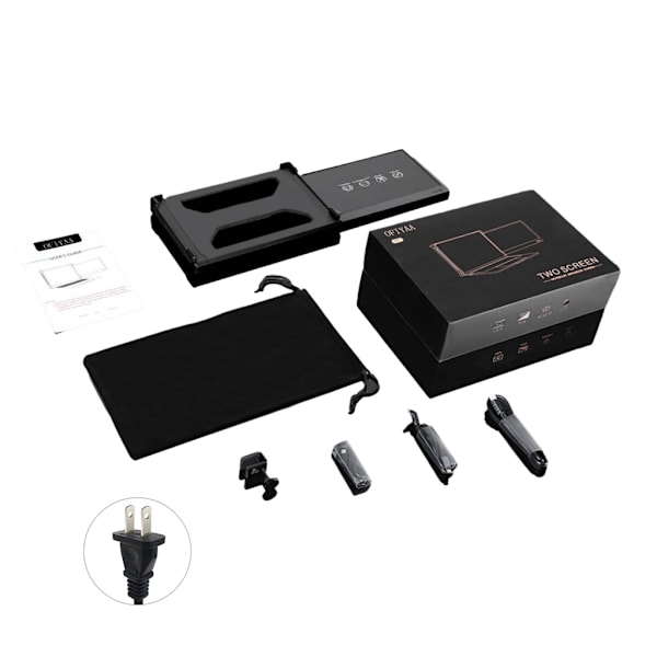 Kannettava kannettavan tietokoneen näytön laajennin USB 3.1 TPYE-C -ulostulolla varustetulla kiinnikkeellä tietokoneille ja matkapuhelimille, kuvasuhde 16:9