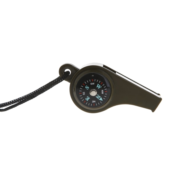 3 i 1 Utomhuscamping Vandring Nödöverlevnadsutrustning Whistle Compass Termometer
