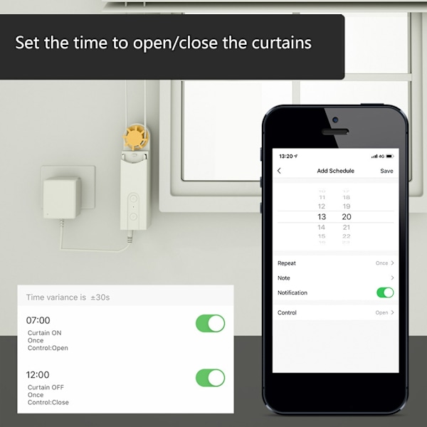 Hem Pärlkedja Rullgardinsmotor Fjärrkontroll Intelligent Gardinmotor UK ZigBee version