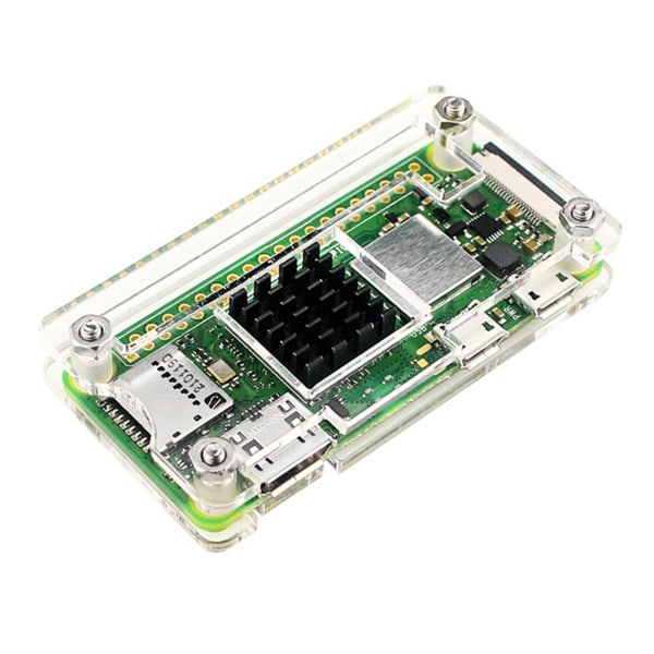 Transparent akryl för case för Raspberry Pi Zero 2W för case med kylfläkt Kylflänsar för Raspberry Pi Zero 2W