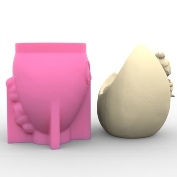 Unik silikonform 3D blomkrukor formar månflicka formade pennhållare formar