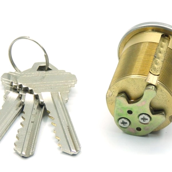 Mässing Mortise Cylinder med KeyStorefront Säkerhet för Kommersiell Dörrlås 1Inch