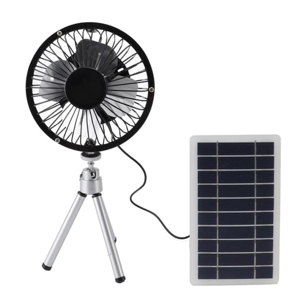 Køleventilator Monokrystallinsk Silicium Solpanel Drevet Ventilator med Stativ