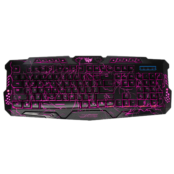 Gaming Spräckt Tangentbord USB Bakgrundsbelyst Trådbundet Tangentbord för Spel Laptop PC Dator