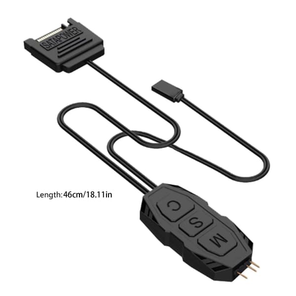 5V 3-pin til ARGB Adapter Kontroller Datamaskin Vifte LED Belysningskontroller