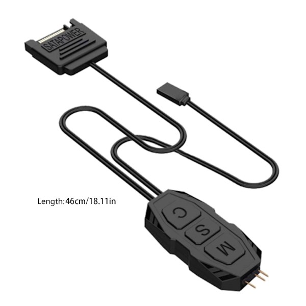 5V 3Pin till ARGB Adapter Controller Datorfläkt LED Belysningskontroller