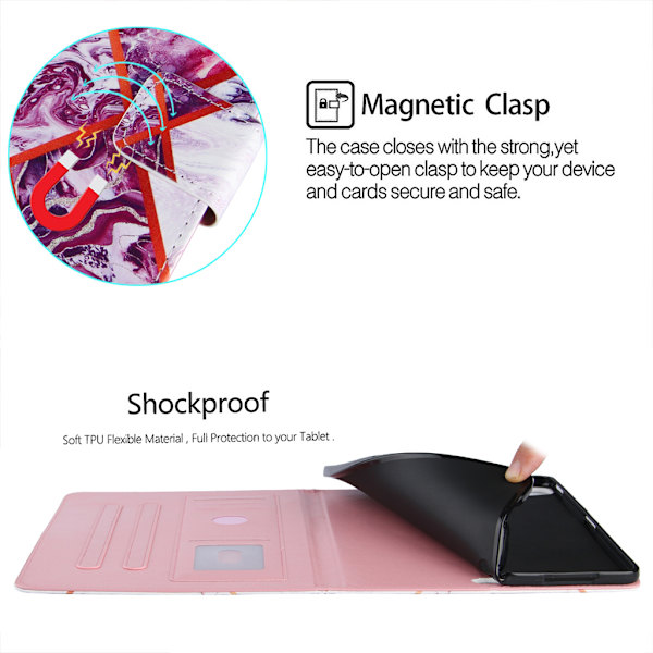 Magnetisk stötsäker antidammskydd för case Tablettstöd Stativ Flip Cover för Pad Pro 11 2020 2018/Air4 10.9 Purple