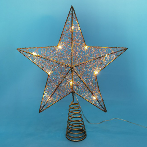 Julgran LED Star Tree Topper Batteridriven trädtoppsdekoration Hängande null - D