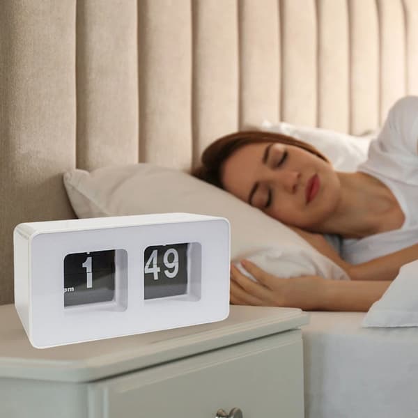 Stille drift Flipped Clock Batteridrevet Automatisk Sidevender Bordur