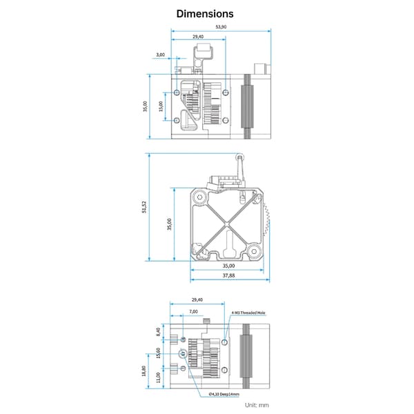 3D Printer Ekstruder Hotend Til V2X Forskellige Modeller Sømløs Integration