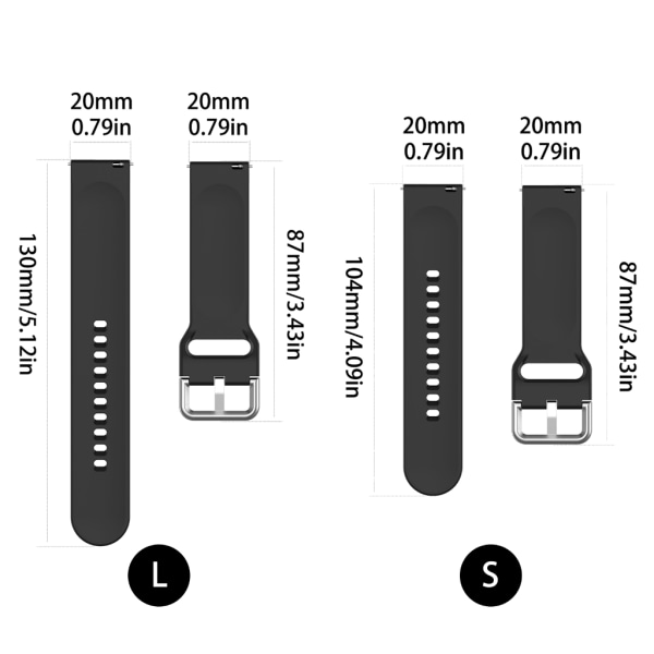 Bekvämt och hållbart silikonband för watch Mjukt och flexibelt armband Lätt att installera för Xplora X6 play Black L