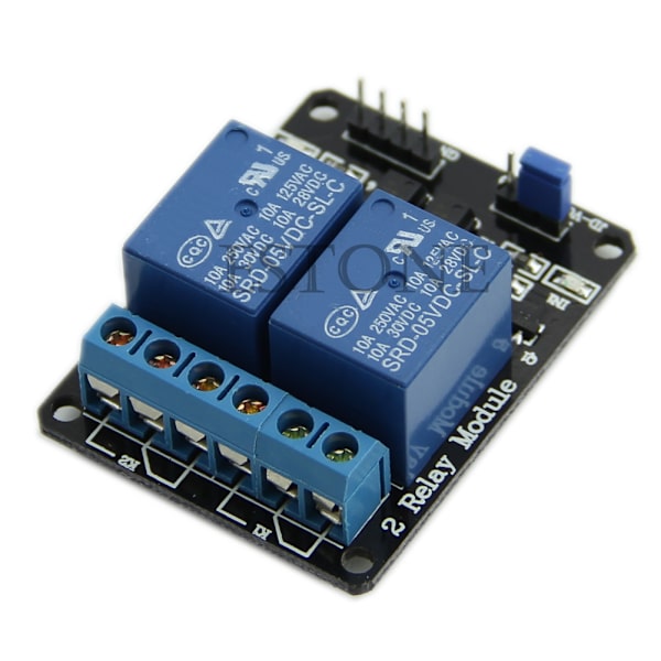 1st 5V 2 Tvåkanals Relämodul Med Optokopplare För PIC ARM DSP AVR