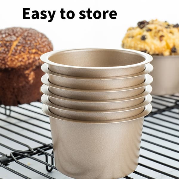 6 stk. Professionel Cupcake Form Varmebestandig Muffin Form Nonstick Bageform