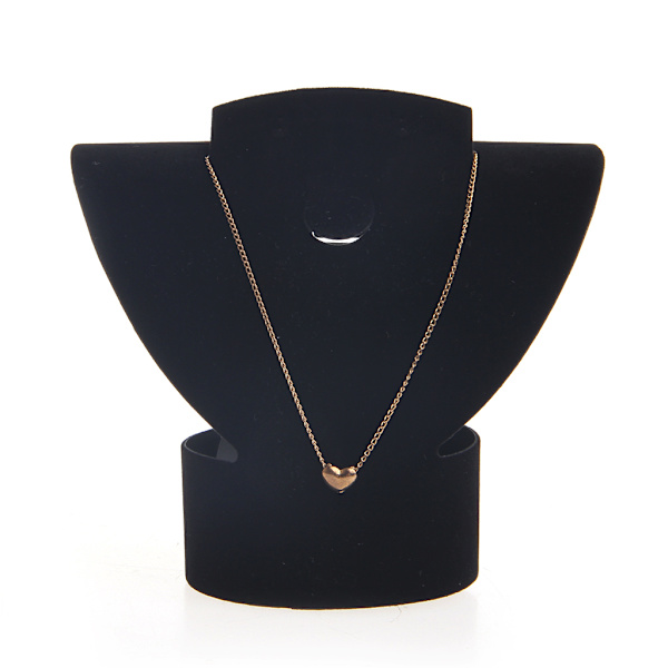 Sammetshalsband Kedja Smycken Byst Display Hållare Halsband Display Skyltdocka Avtagbar Smycken Byst Stand Black S