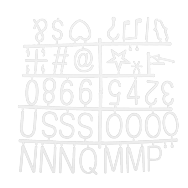 Tecken för filtbokstavstavla 200 siffror Utbytbara filtbokstavssymboler Annonseringstavlabokstäver