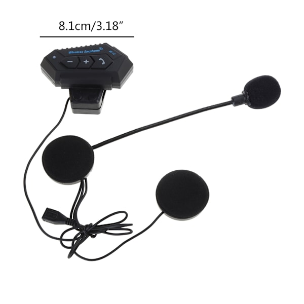 Stereo Bluetooth-kompatibelt Intercom Hjälm Headset Trådlös Interfon Musik