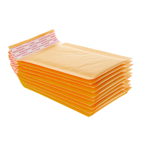 10 st Kraft Bubble Mailers Gula vadderade postpåsar Papper Kuvert