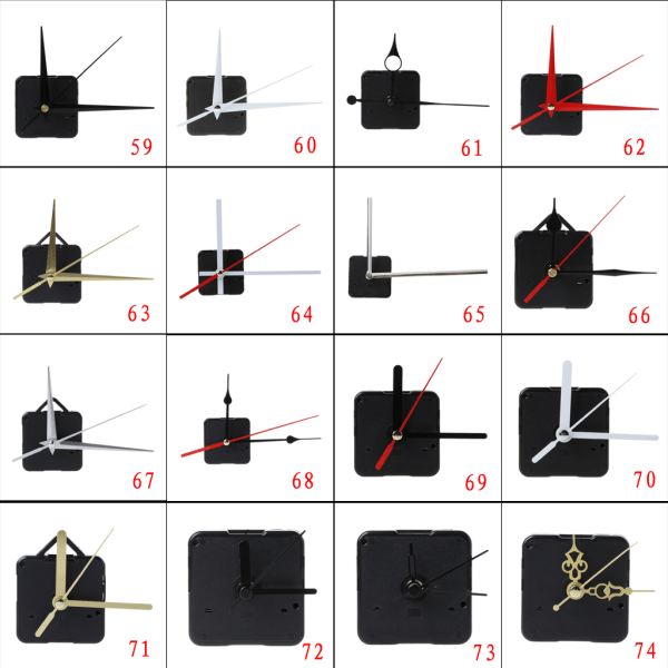 DIY Quartz Clock Movement Silent Kit Set Batteridriven mekanism för inomhus utomhus för tidsklockor användning null - 64