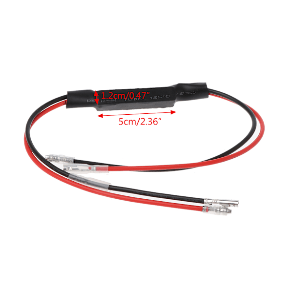 2 stk. Motorsykkel LED Blinklys Indikator Lys Sement Lastmotstander Adapter