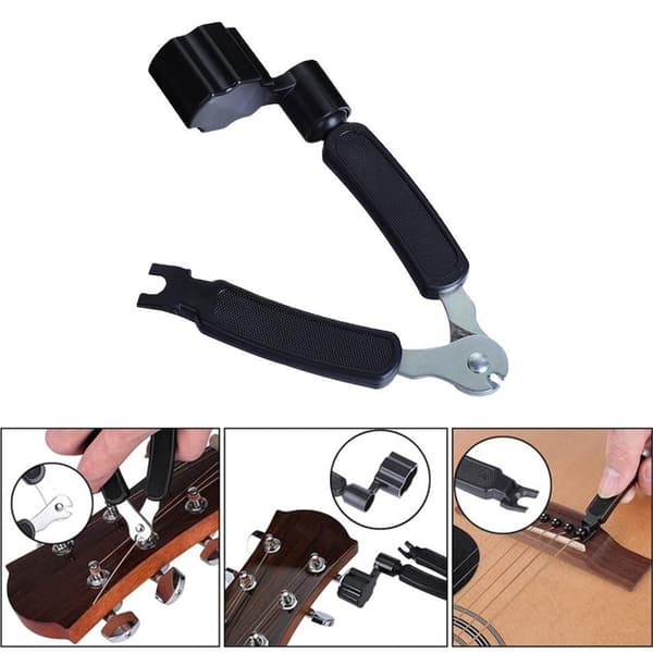 Gitarstrengviklerkutter, 3 i 1 Multifunksjonell Gitarstrengkutterverktøy