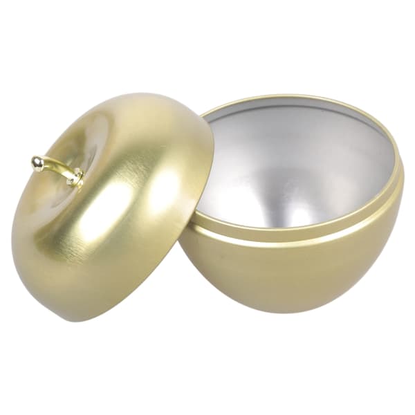 til æbleformet mini dåse te sukker slik forseglet kaffe opbevaringsboks metal til Ca Green