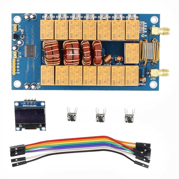 ATU-100 DIY-kit 1,8-50MHz ATU-100mini automatisk antenntuner från N7DDC 7x7 +OLED Firmware Programmerad/ SMD/Chiplödd