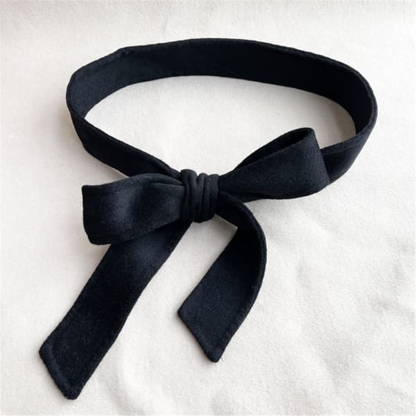 Stilig kåpebelte vaskbart damebelte ensfarget dame ull midjebelte Navy Blue