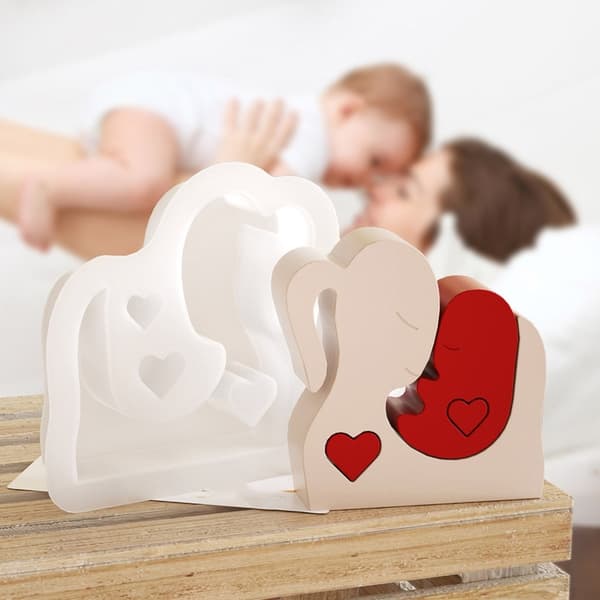 Mor og baby statueform Morsdag silikonform DIY aromaterapilys